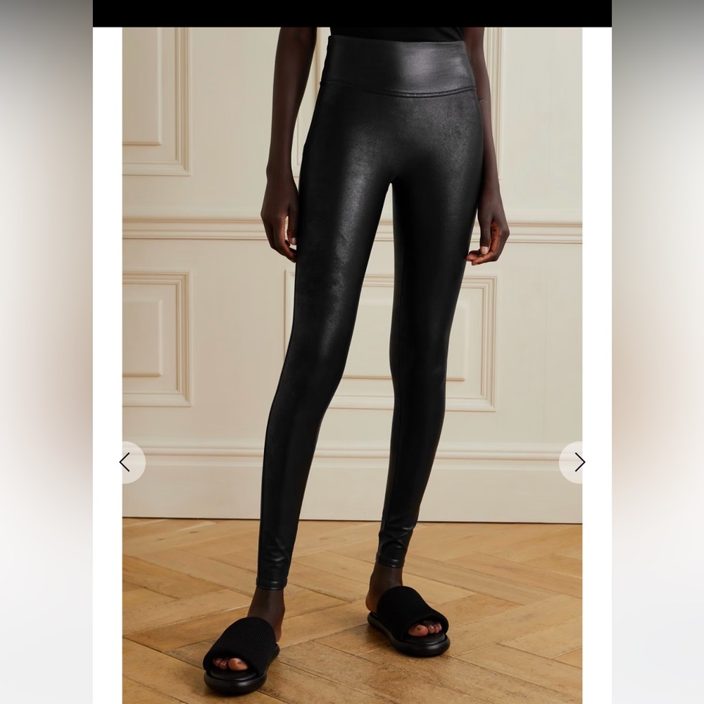 SPANX Faux stretch-leather leggings